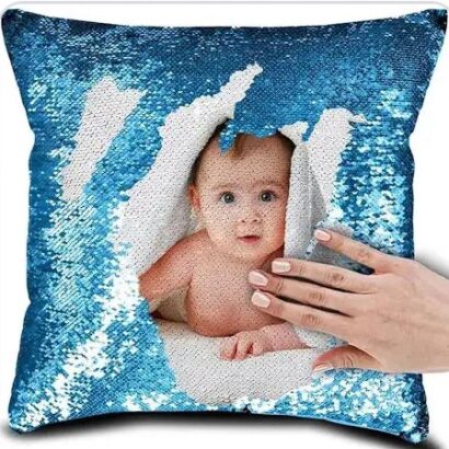 Magic Sequin Reveal Photo Pillow