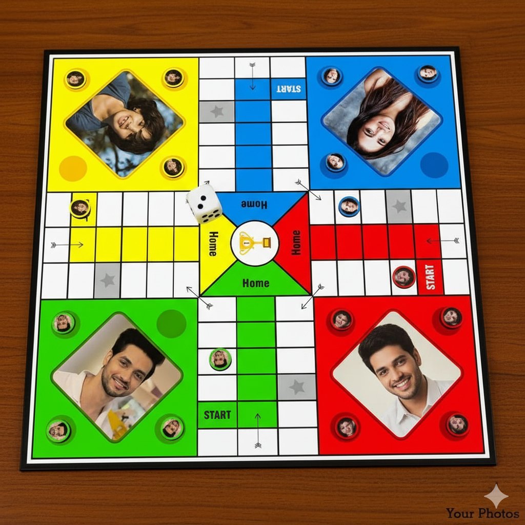 Customized Photo Ludo Board